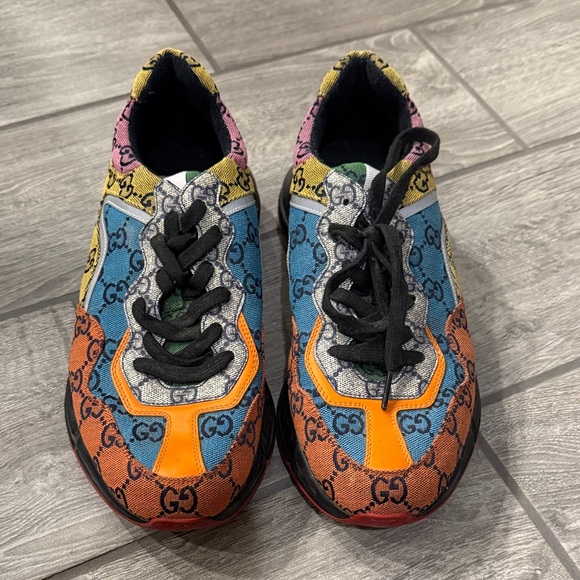 Gucci mens Colorful Logo Sneakers